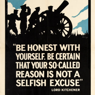 Be Honest With Yourself Enlist Today UK WWI