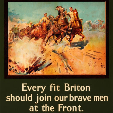 At the Front Enlist Now Army Cavalry Horse Troops WWI