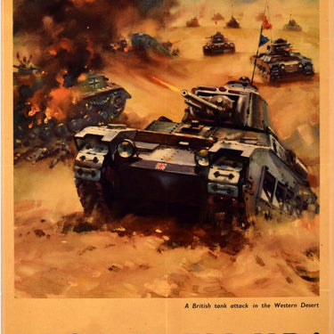 Back Them Up WWII British Tank Attack Western Desert