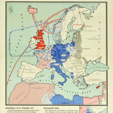 War Year WWII Map Nazi Germany