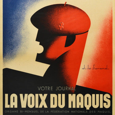 French Resistance Maquis Fighters WWII France Art Deco