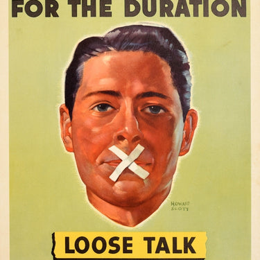 Loose Talk Can Cost Lives Closed WWII USA