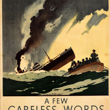 Careless Words Be On Your Guard WWII Wilkinson