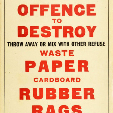 Salvage Waste Materials UK Recycling WWII