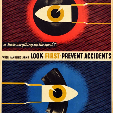 Look First Prevent Accidents WWII Abram Games