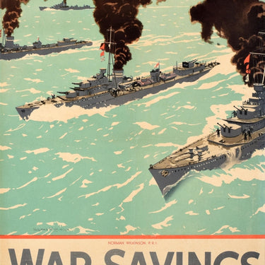 War Savings Are Warships Norman Wilkinson WWII Small