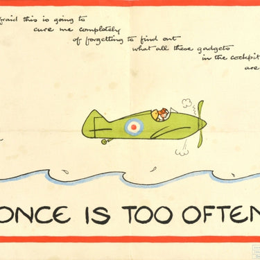 Once Is Too Often WWII Pilot Fougasse
