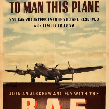 RAF Eight Men Wanted WWII Royal Air Force