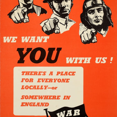 We Want You With Us War Work WWII