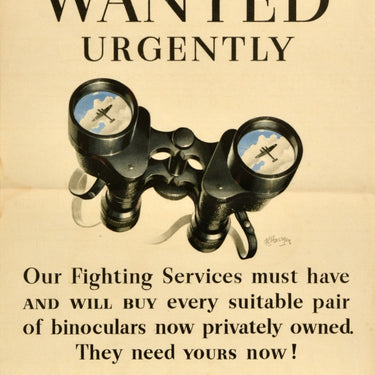 Binoculars Wanted Urgently WWII Ministry Of Supply