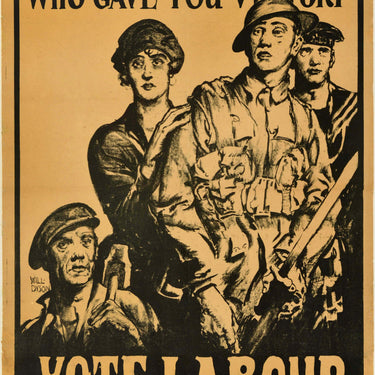 Vote Labour Men Women Victory WWI