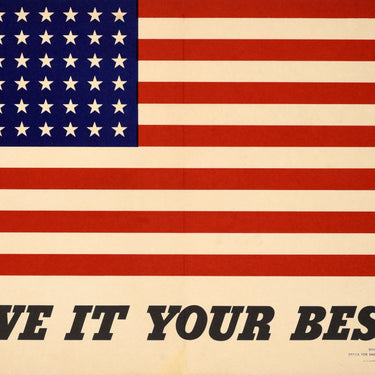 Give It Your Best Home Front USA Flag WWII (Small)
