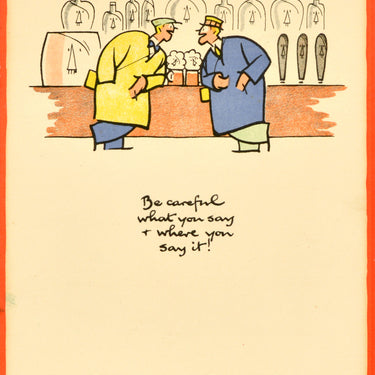 Careless Talk Costs Lives Pub Fougasse WWII