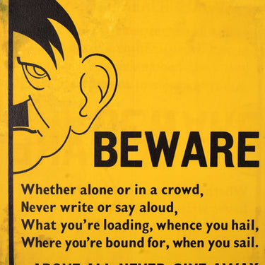 Careless Talk Beware Adolf Hitler WWII