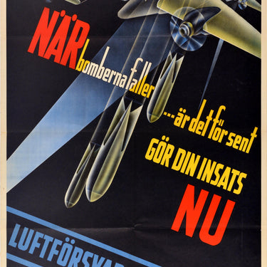 Air Defence Week WWII Sweden Do Your Bit Now