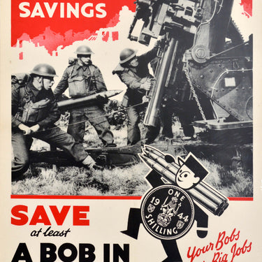 Back The Boys War Savings Anti Aircraft Gun WWII